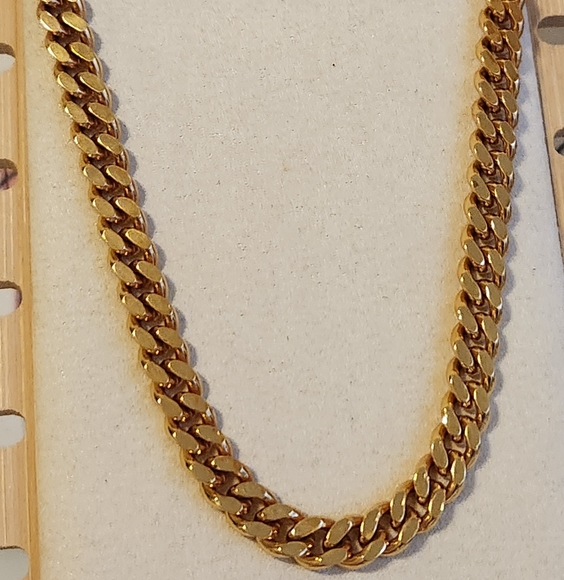 CHRISTIAN DIOR Vintage Cuban Link Chain Necklace - Picture 2 of 5